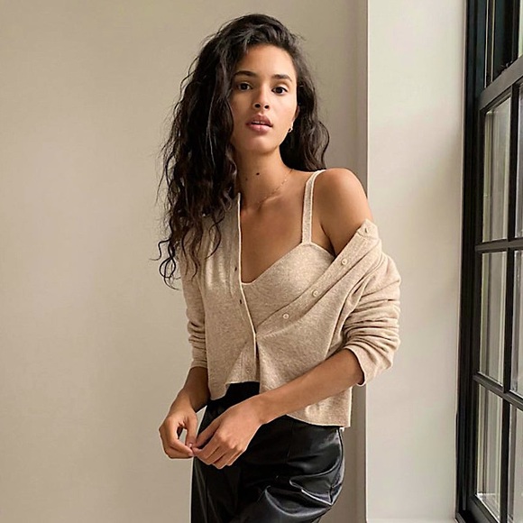 Aritzia Tan Cardigan Sweater - Picture 3 of 12